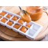 Plastic Ice Cube Maker Tray Mold with Spill Resistant Lid Cover (12 Cubes)