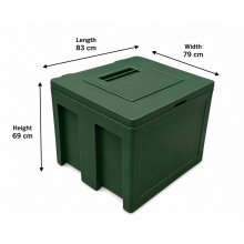 Large 270 Litres Roto Mould Heavy Duty Ice Cooler Box for Meat & Fish Cold Transport 